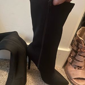 Black sock boot